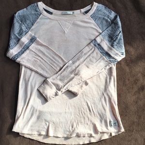 Long sleeve tan/gray Obey casual shirt, small